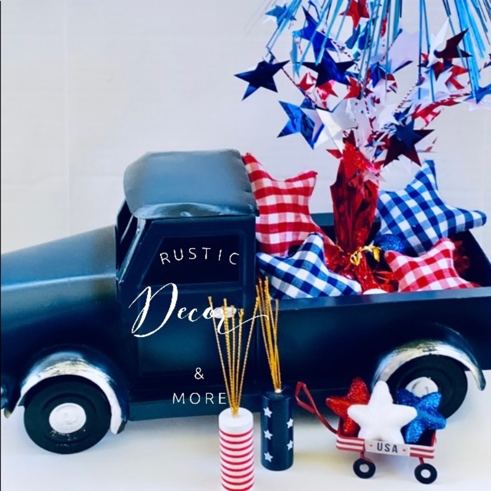 ❤️🤍💙  Checkered Stars Firecrackers Tier Tray